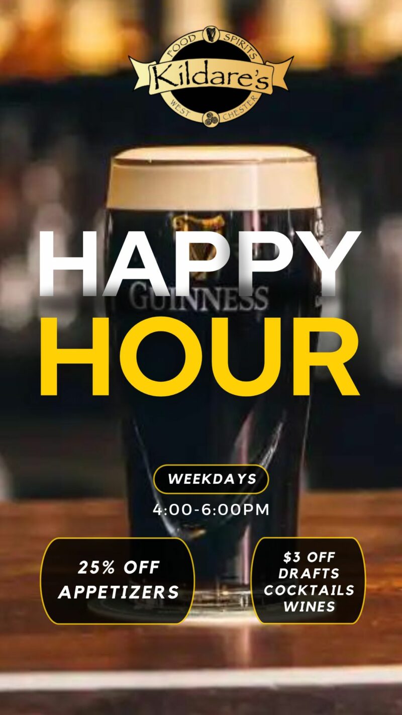 Drink Menu Kildares Irish Pub West Chester, PA